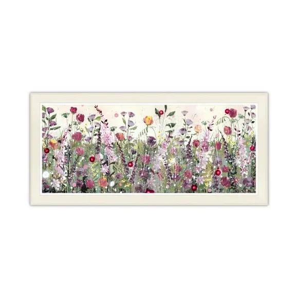 Framed Print Meadow Floral - Cream Frame