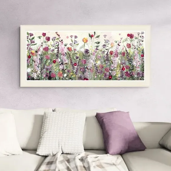 Framed Print Meadow Floral - Cream Frame image