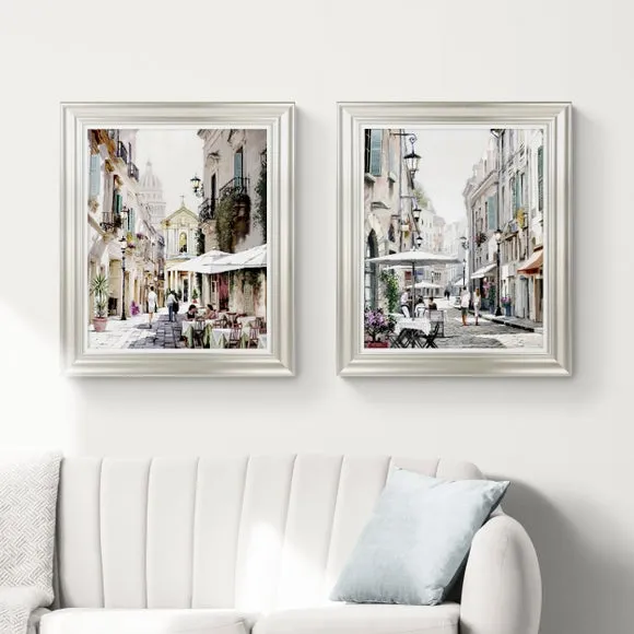 Framed Print Mediterranean Street - Natural