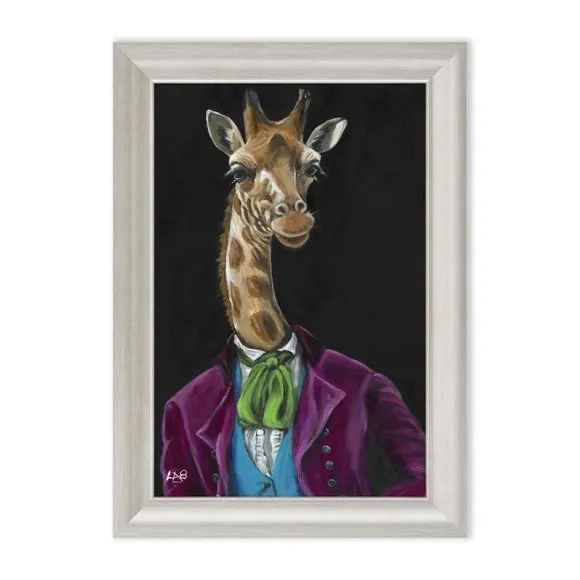 Framed Print Sir Gerald Giraffe - Multicolor