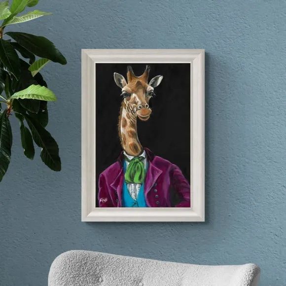Framed Print Sir Gerald Giraffe - Multicolor