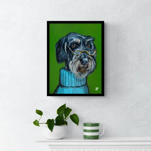 Framed Print with Black Frame - Multicolor image