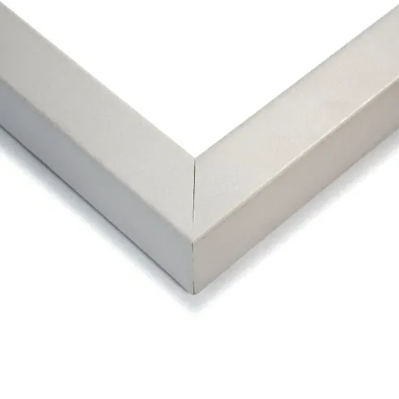 Framed Print with Floral Design - Blue, Grey Frame