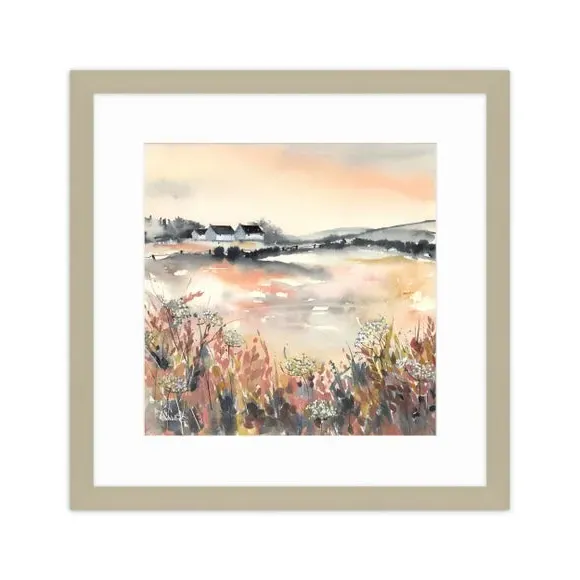Framed Print with Mount - Multicolor