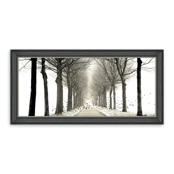 Framed Print with Silver Accent - Grey Frame