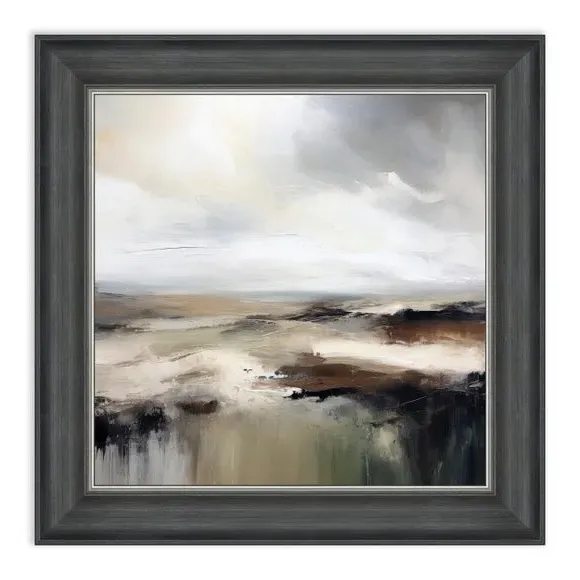 Framed Print with Silver Accent - Grey Frame