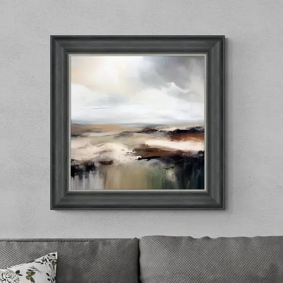 Framed Print with Silver Accent - Grey Frame image