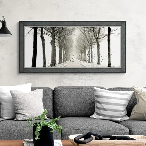 Framed Print with Silver Accent - Grey Frame image