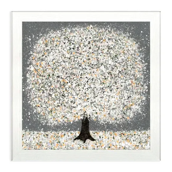 Framed Print with Textured Finish - White