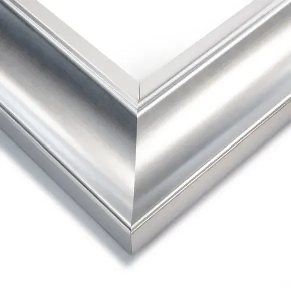 Framed Print with Textured Finish - White, Silver