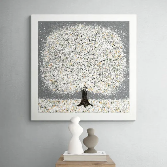 Framed Print with Textured Finish - White image