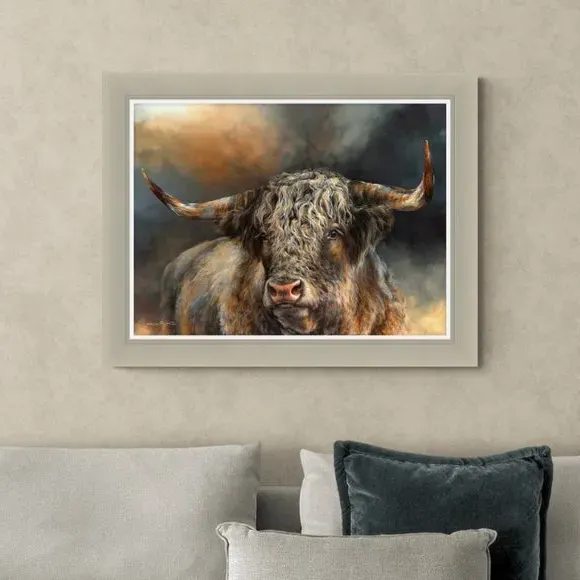 Framed Print with White Accent - Natural image