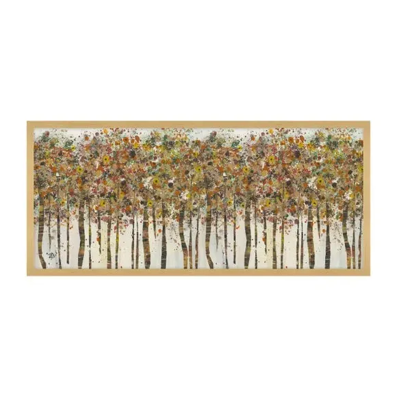 Framed Print Woodland Art - Natural, Oak Effect