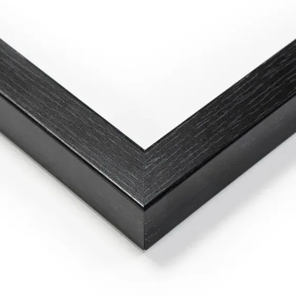 Set of 2 Abstract Framed Prints - Black, Canvas