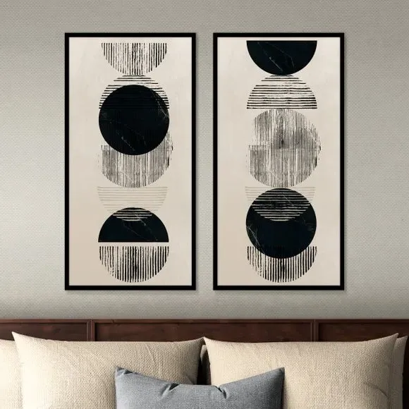 Set of 2 Framed Prints - Black Frame image