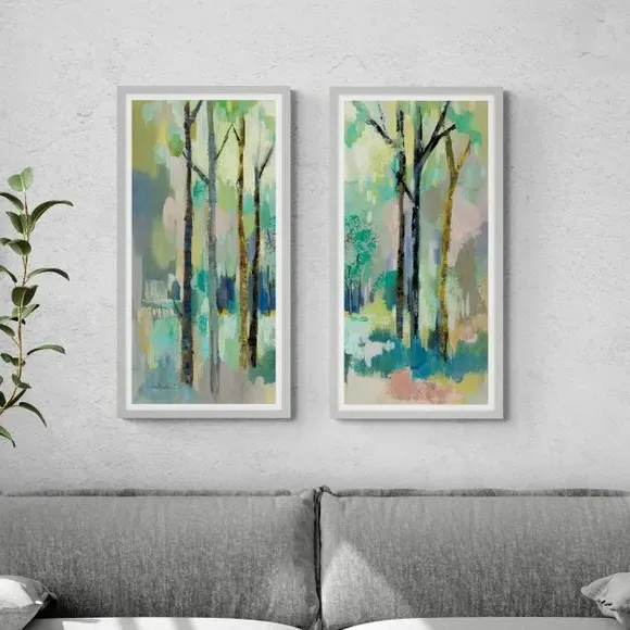 Set of 2 Framed Prints - Grey Frame image