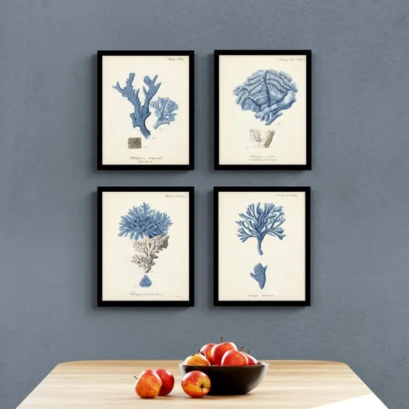 Set of 4 Framed Prints - Black Frame image