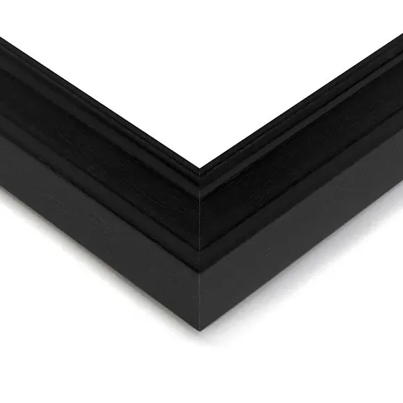 Set of 4 Framed Prints - Multicolor, Black Frame