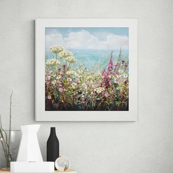 Square Framed Print Gentle Breeze - White Frame image