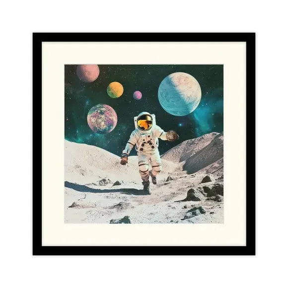 Square Framed Print - Multicolor, Glass