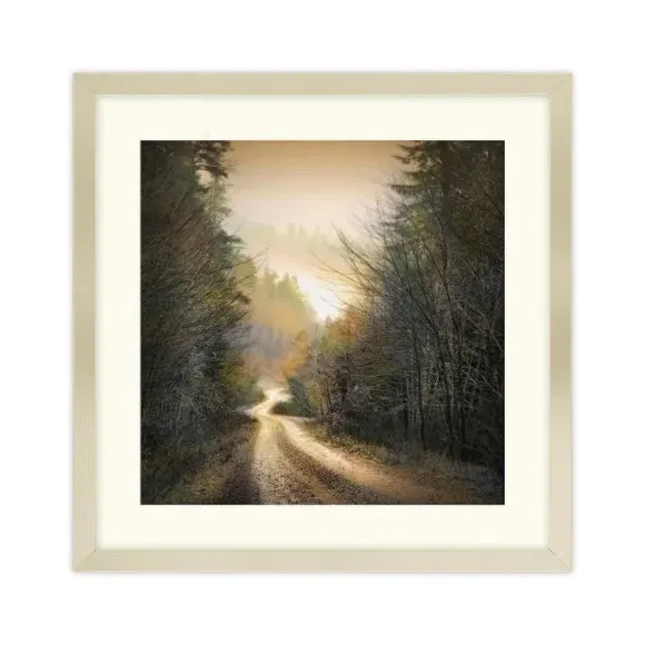 Square Framed Print - Sepia, Glass