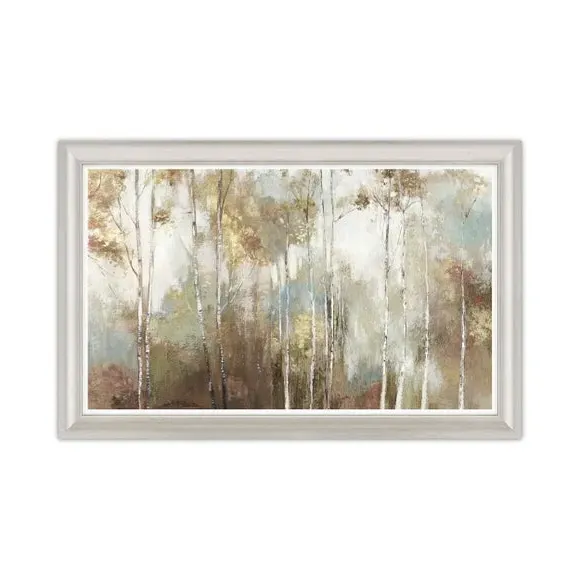 Woodland Framed Print - Champagne, Textured