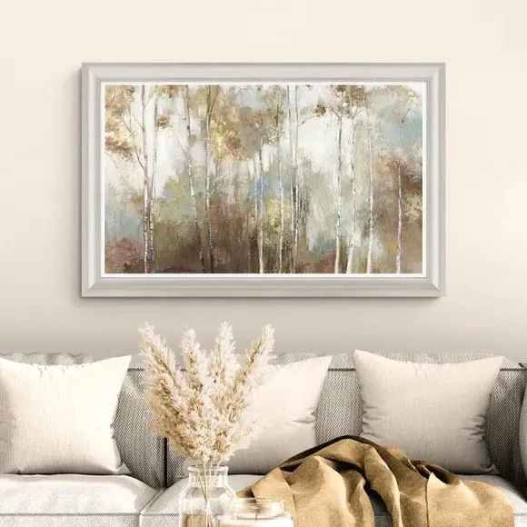 Woodland Framed Print - Champagne, Textured image