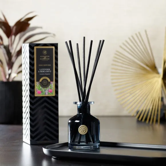 Reed Diffuser Lavender Bergamot - Black Glass image