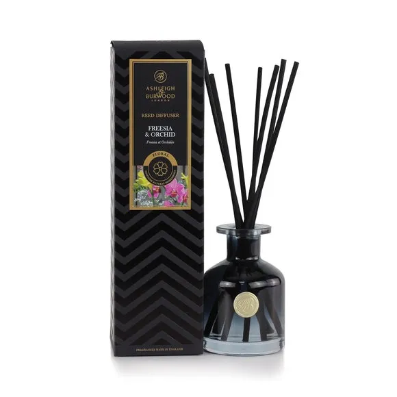 Reed Diffuser with Natural Reeds - Black Glass