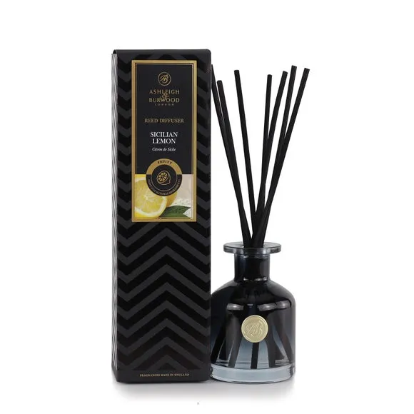 Reed Diffuser with Natural Reeds - Black, Glass