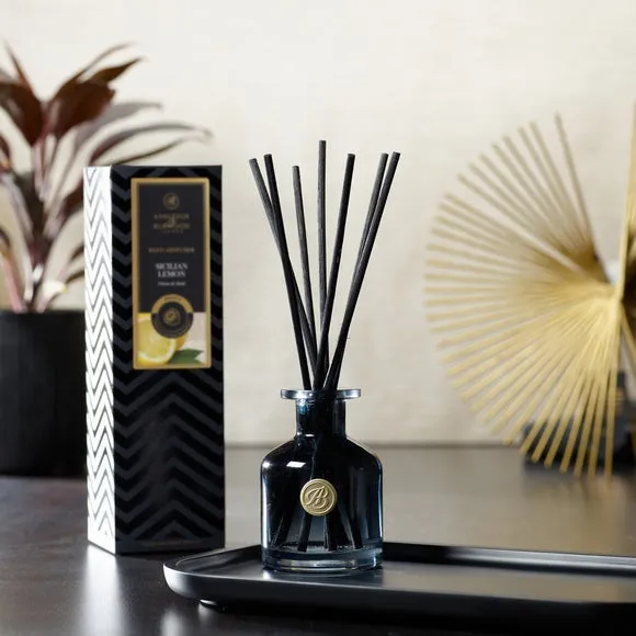 Reed Diffuser with Natural Reeds - Black, Glass image