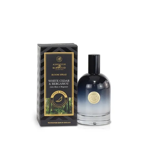 Room Spray Cedar & Bergamot - Black, Glass