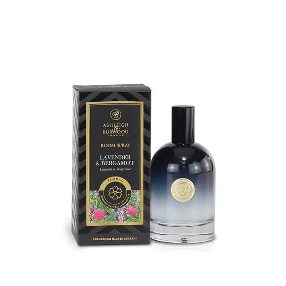 Room Spray Lavender & Bergamot - Black, Glass