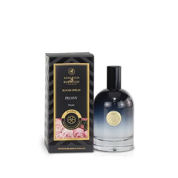 Room Spray with Peony Scent - Black, Glass
