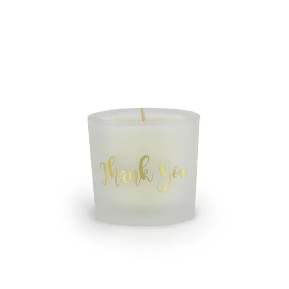 Thank You Scented Candle - Black, Wax