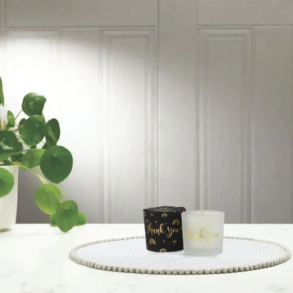 Thank You Scented Candle - Black, Wax image
