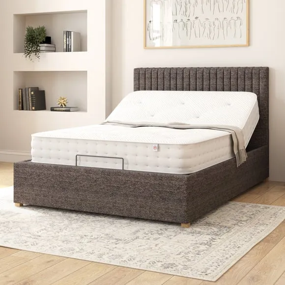 Adjustable Bed with Remote - Charcoal, Fabric