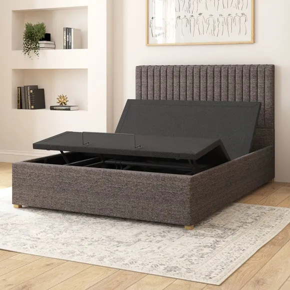 Adjustable Bed with Remote - Charcoal, Fabric