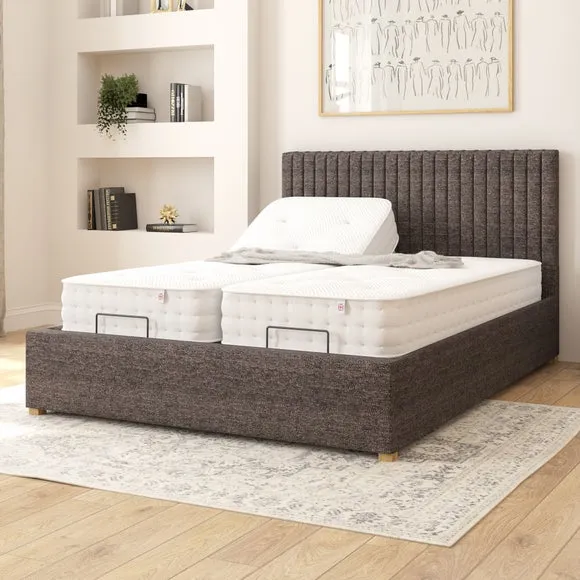 Adjustable Bed with Remote - Charcoal, Fabric