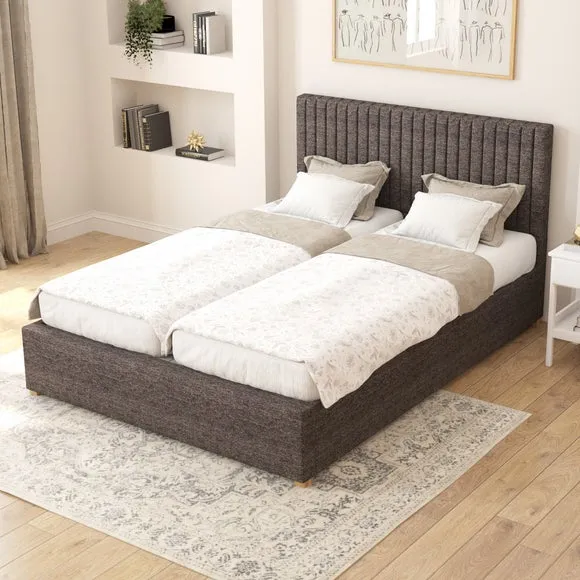 Adjustable Bed with Remote - Charcoal, Fabric