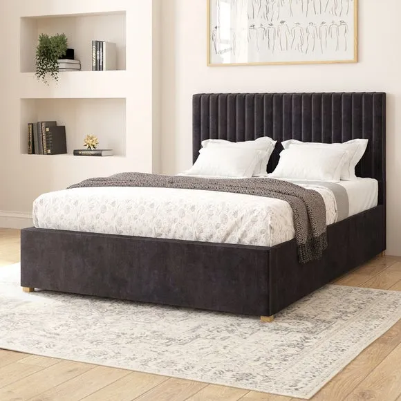 Adjustable Bed with Remote Control - Ebony, Velvet