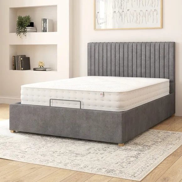 Adjustable Bed with Remote Control - Steel, Velvet