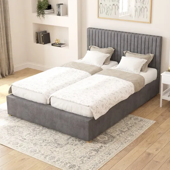 Adjustable Bed with Remote Control - Steel, Velvet
