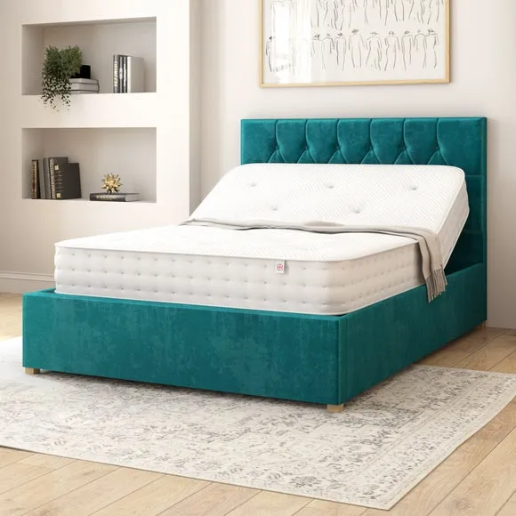 Adjustable Bed with Remote - Emerald, Velvet