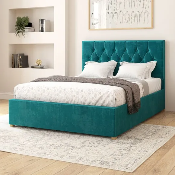 Adjustable Bed with Remote - Emerald, Velvet