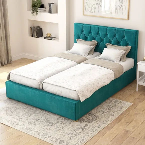 Adjustable Bed with Remote - Emerald, Velvet