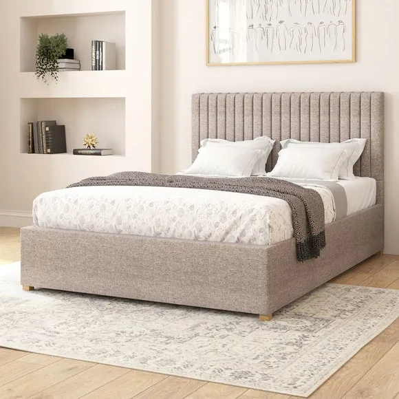 Adjustable Bed with Remote - Grey, Fabric