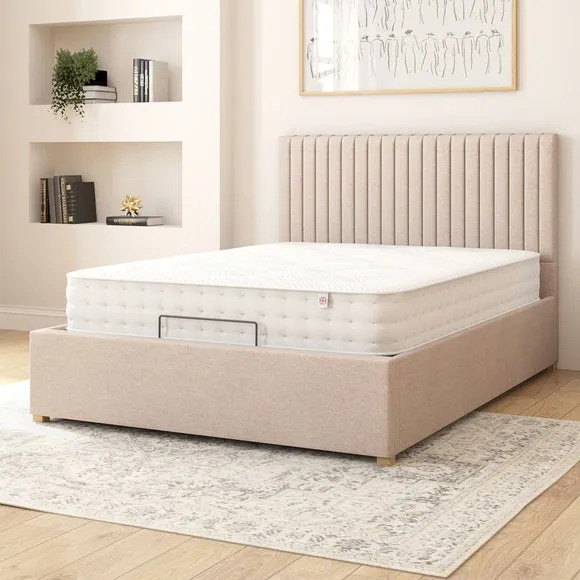 Adjustable Bed with Remote - Natural, Fabric