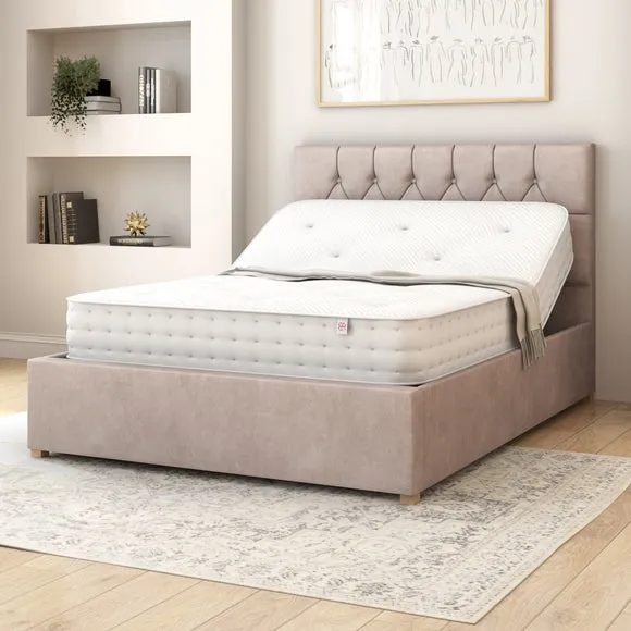 Adjustable Bed with Remote - Silver, Velvet
