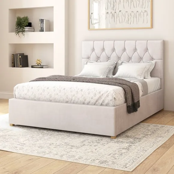 Adjustable Bed with Remote - Silver, Velvet